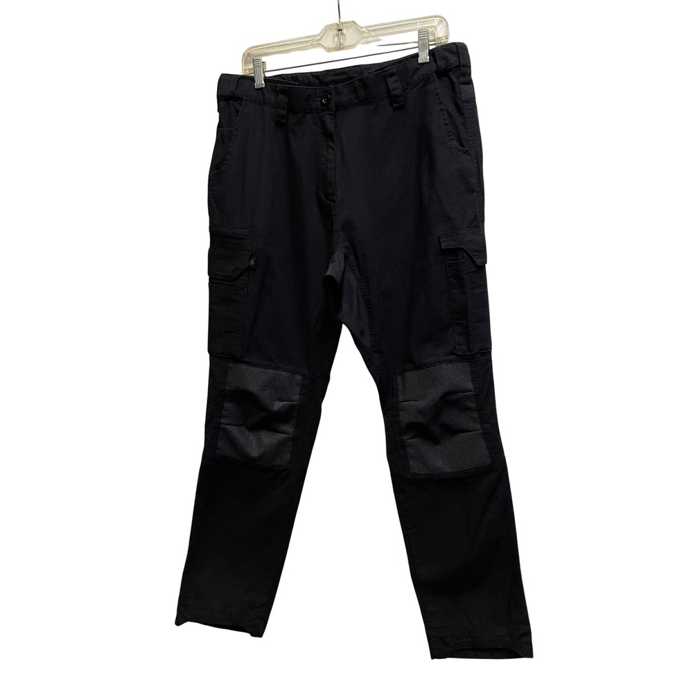 Industrial Athlete ADA Tactical Cargo Pants Black Ripstop Work Trousers Size 10